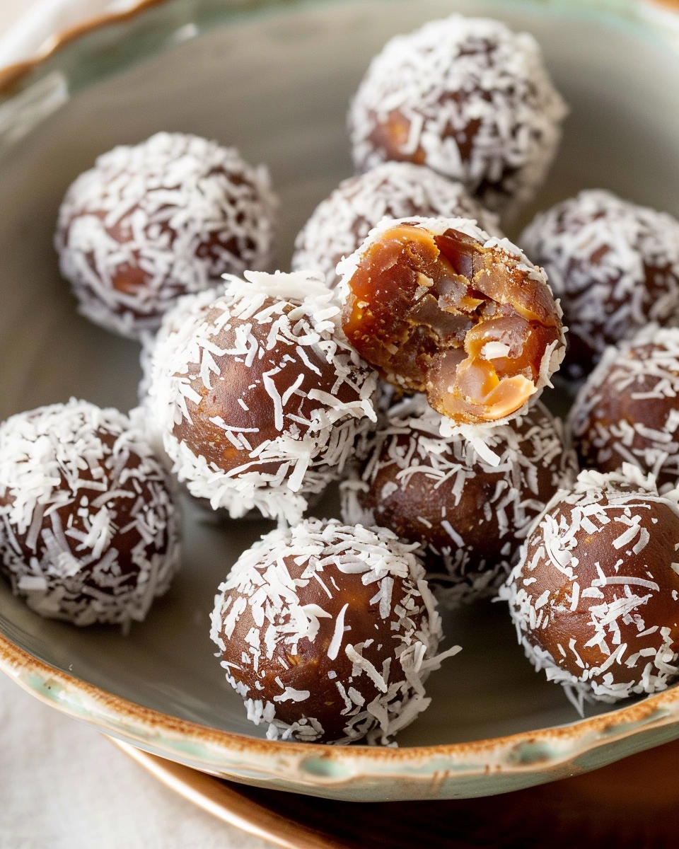 Almond Coconut Date Balls