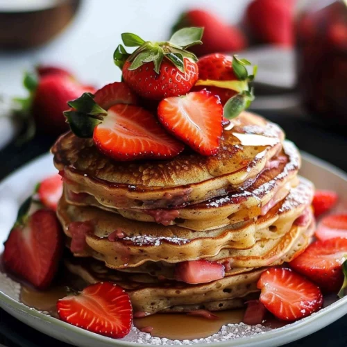 Gluten-Free Vegan Strawberry Pancakes