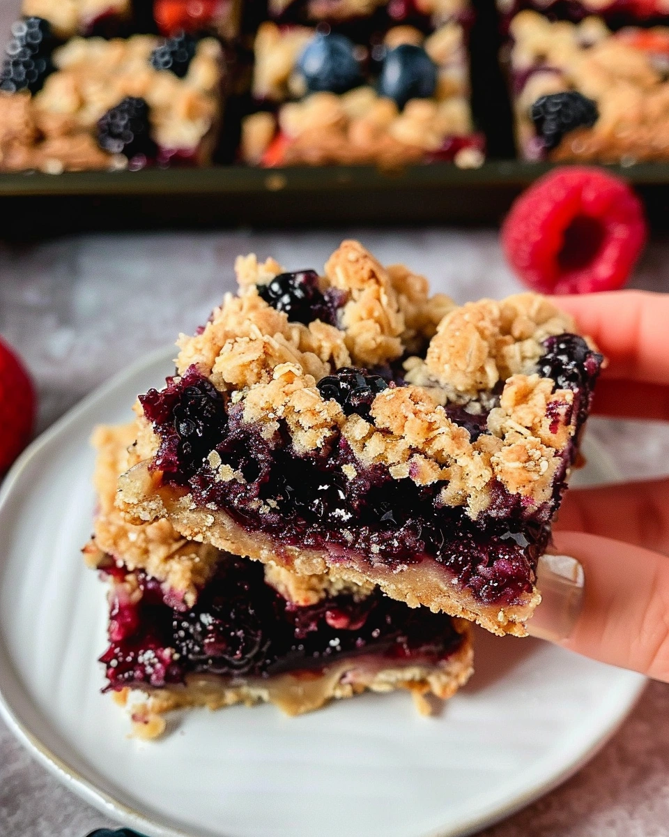 Vegan Berry Crumble Bars