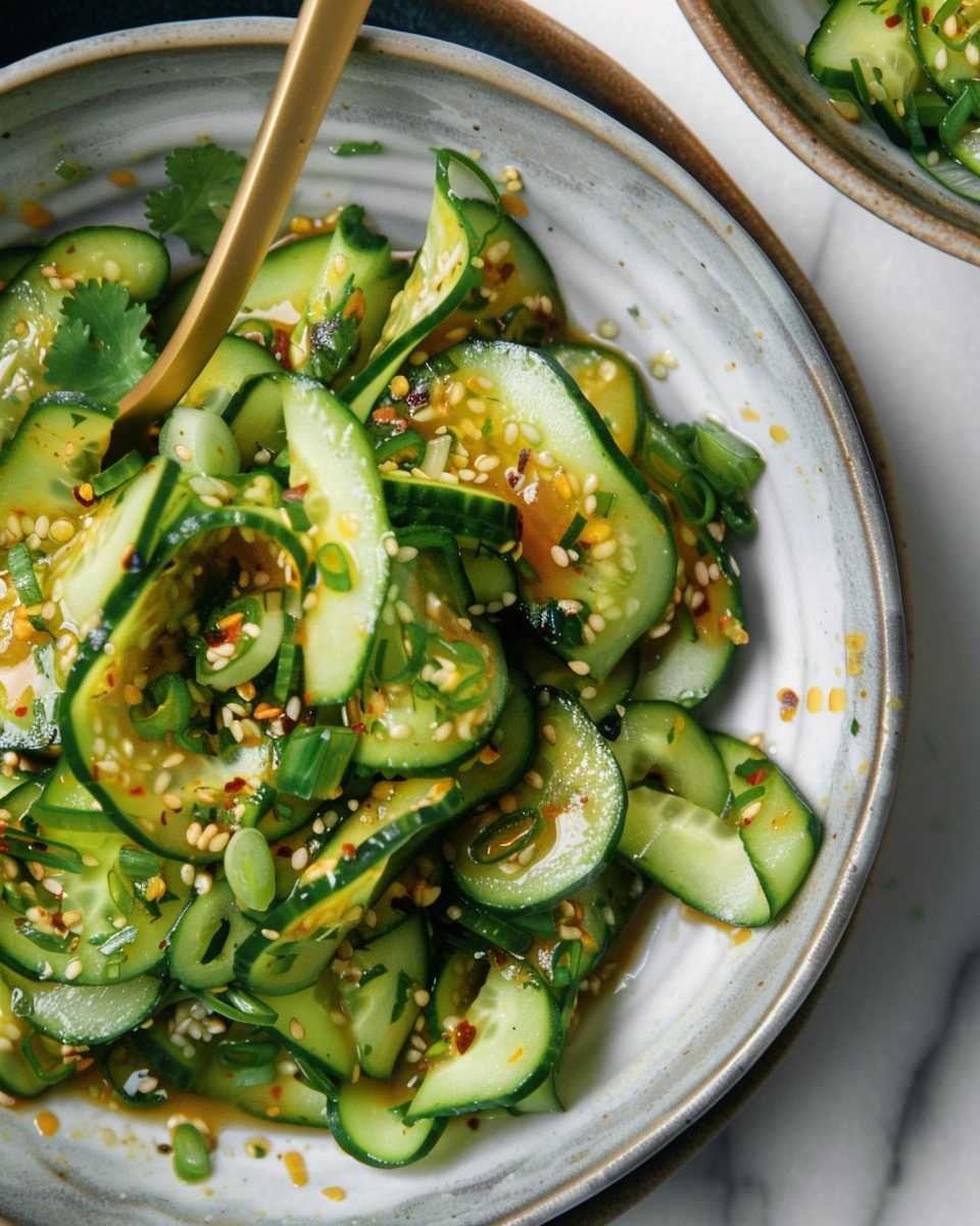 Smashed Cucumber Salad With Chili Crisp