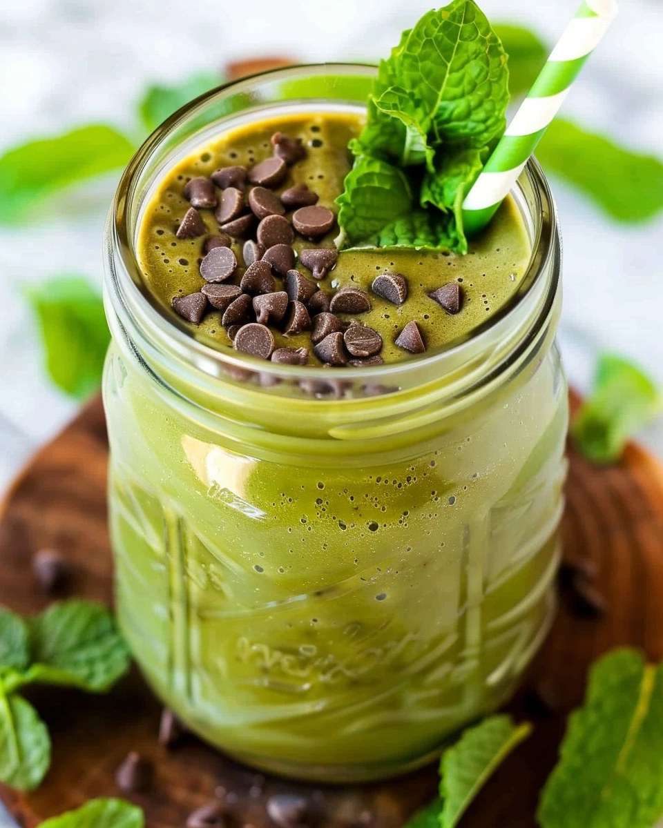 Mint Chocolate Chip Green Smoothie