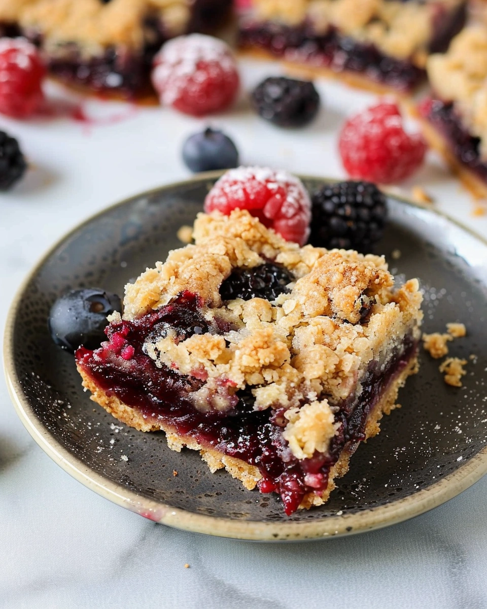 Vegan Berry Crumble Bars