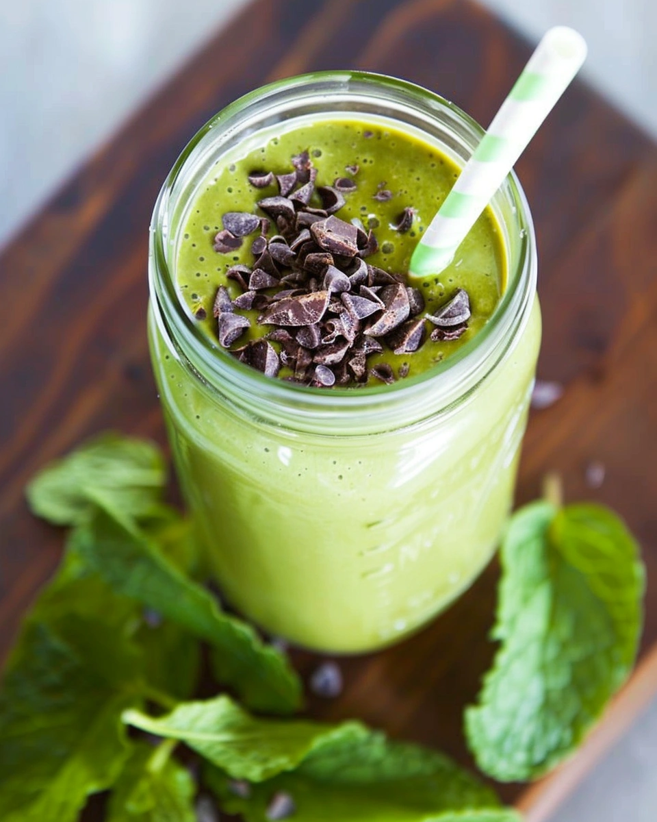 Mint Chocolate Chip Green Smoothie