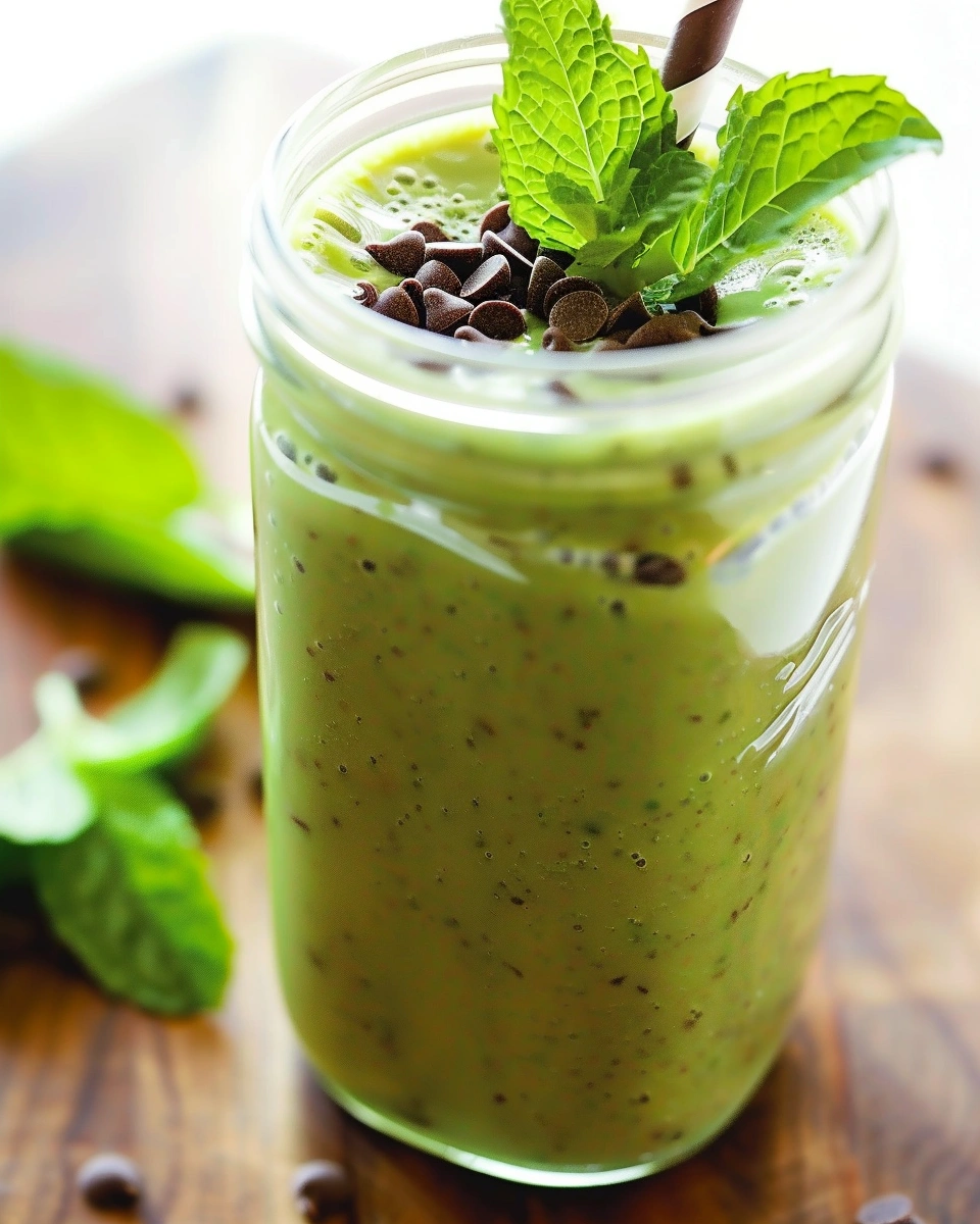 Mint Chocolate Chip Green Smoothie