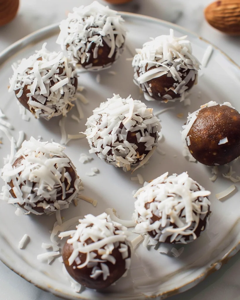 Almond Coconut Date Balls 