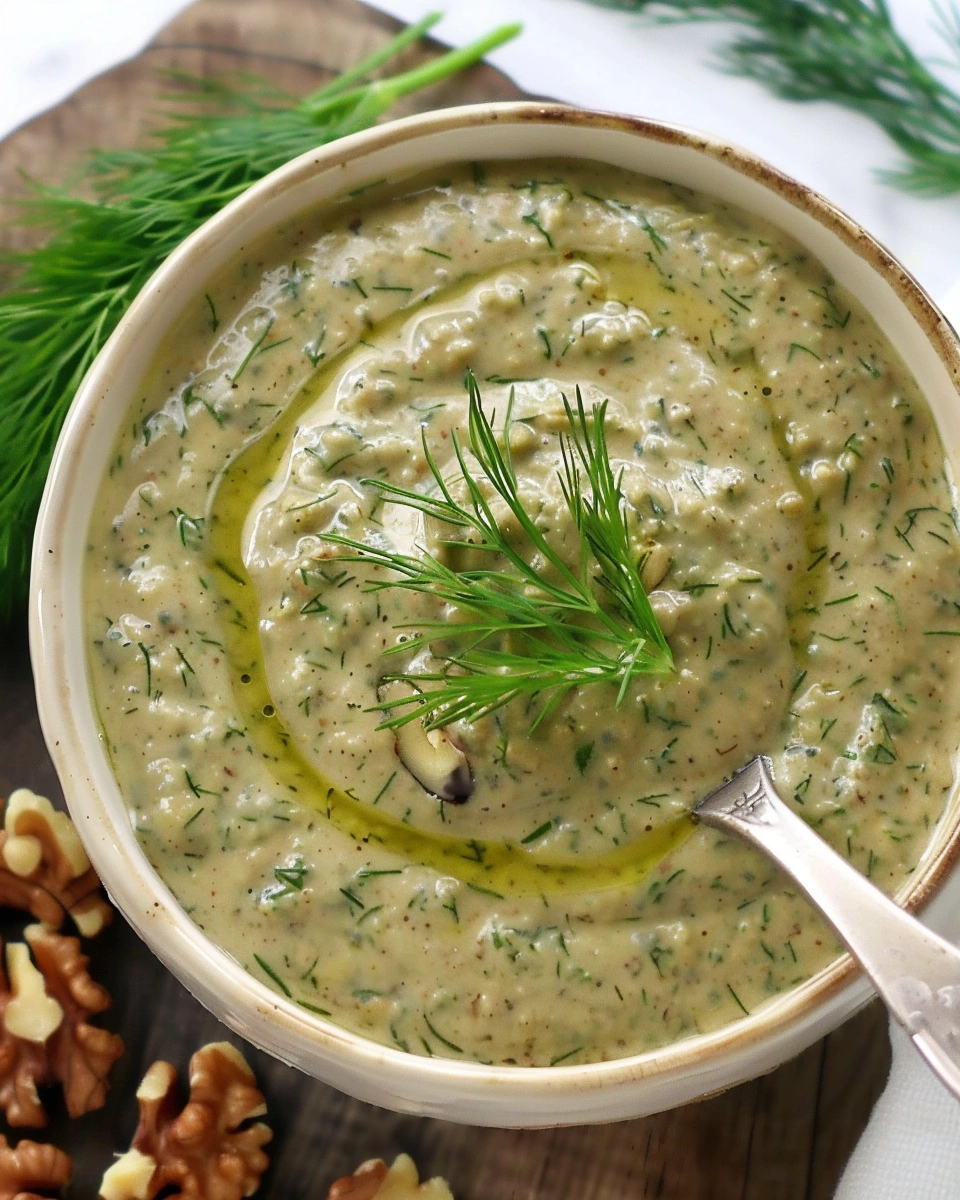 Creamy Dill Walnut Sauce (vegan)