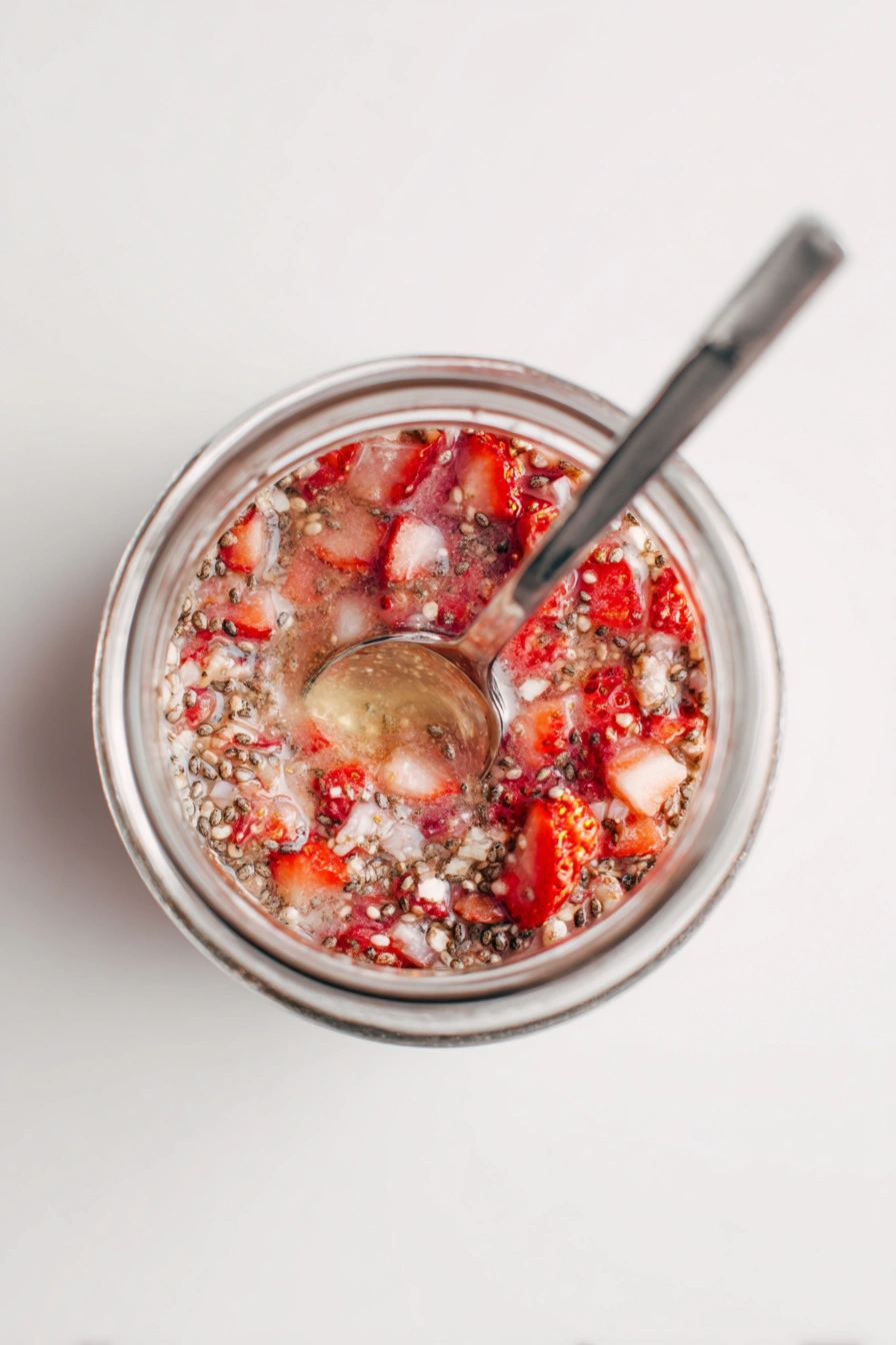 Gluten-Free Vegan Strawberry Pancakes Process