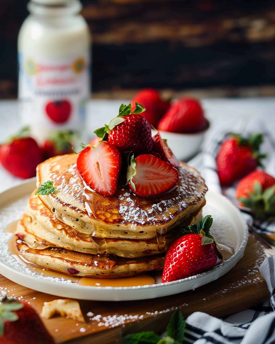 Gluten-Free Vegan Strawberry Pancakes