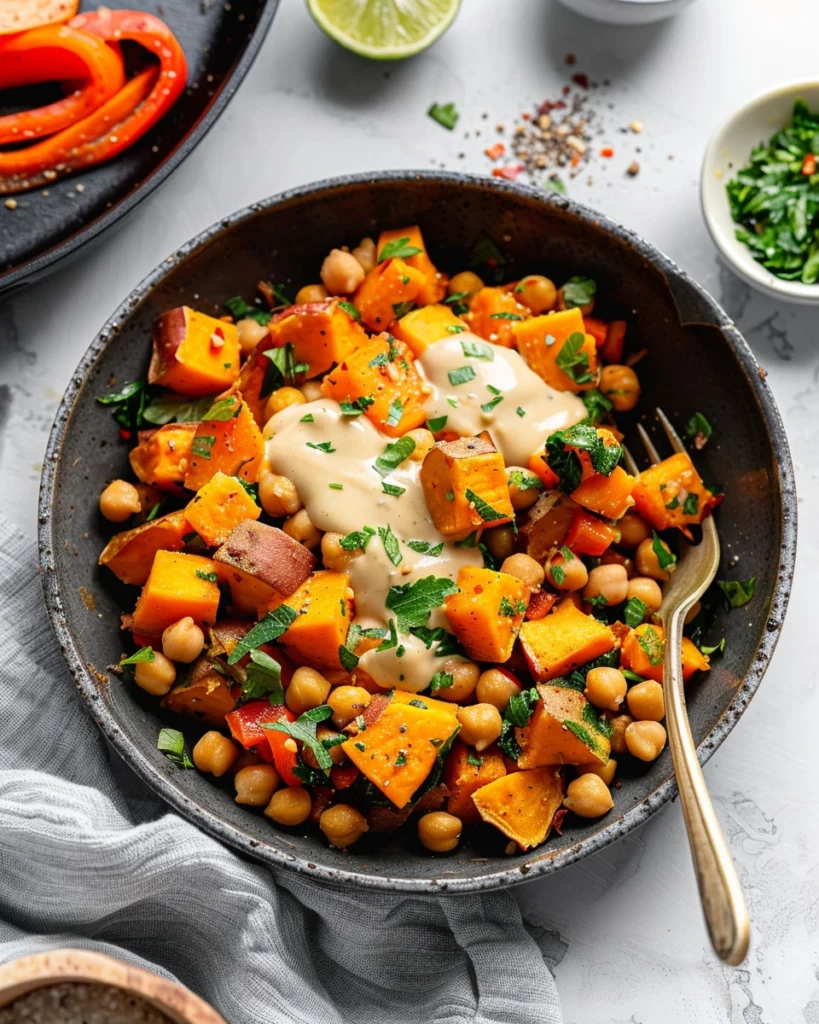 Chickpea & Sweet Potato Breakfast Hash