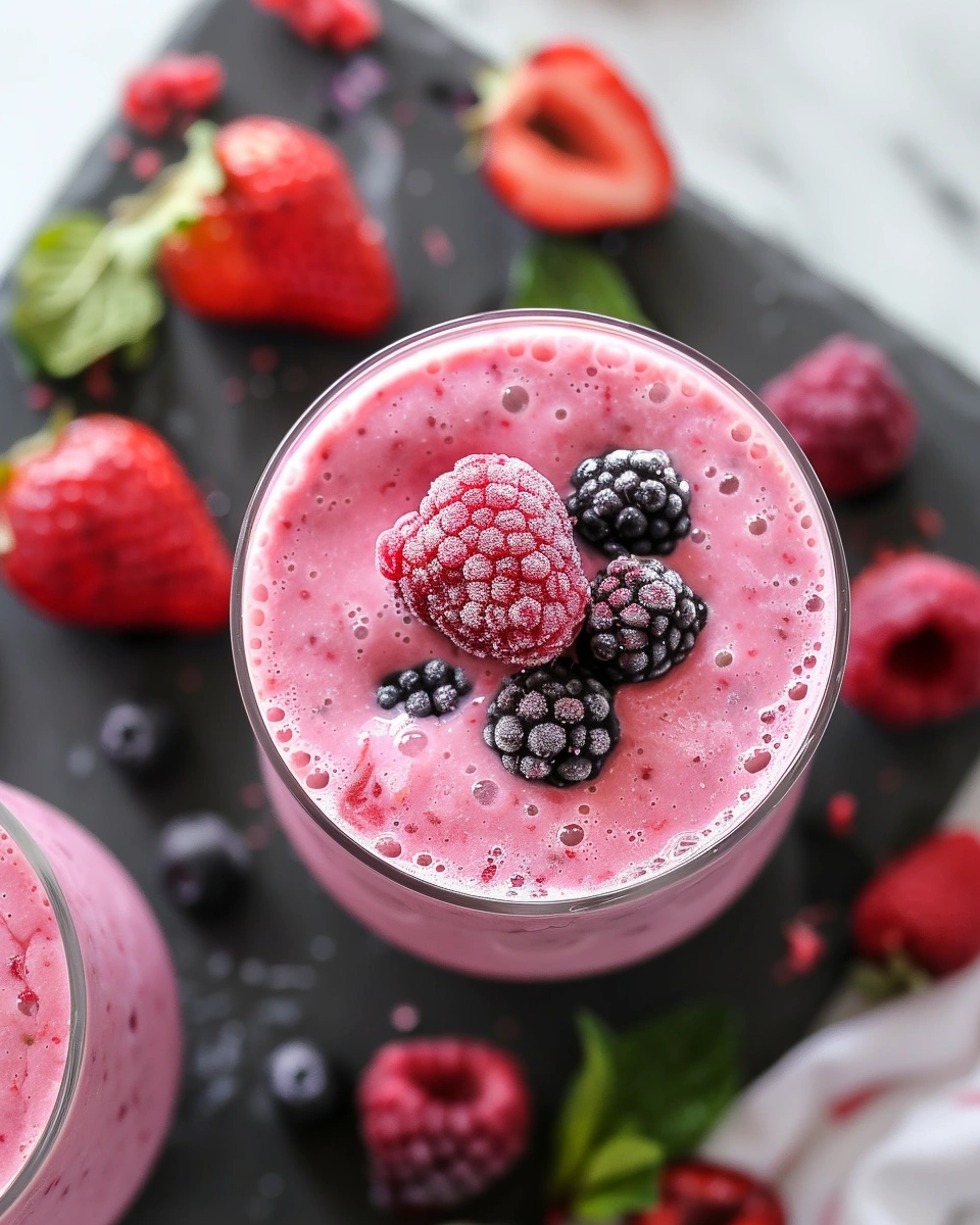 Mixed Berry + Yogurt Smoothie
