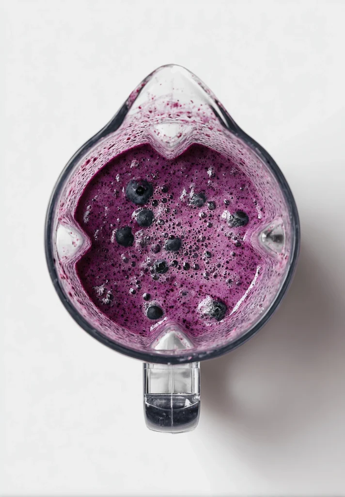 Blueberry Banana Smoothie Process