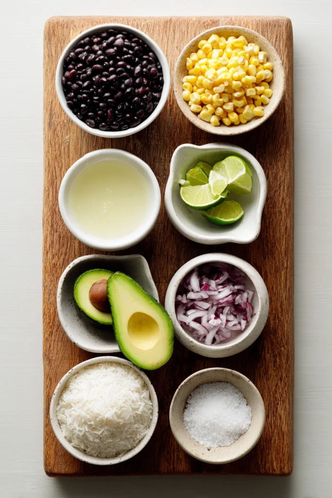 Vegan Burrito Bowl Ingredients