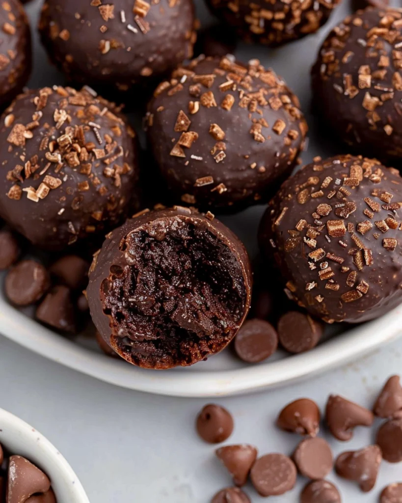 No Bake Brownie Bites