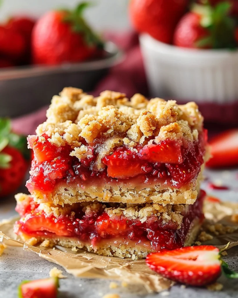 Strawberry Crumble Bars