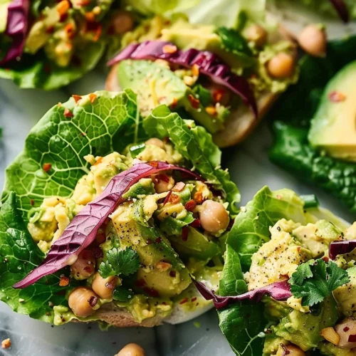 Avocado Chickpea Salad Sandwiches & Lettuce Wraps