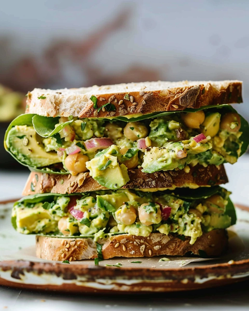 Avocado Chickpea Salad Sandwiches & Lettuce Wraps