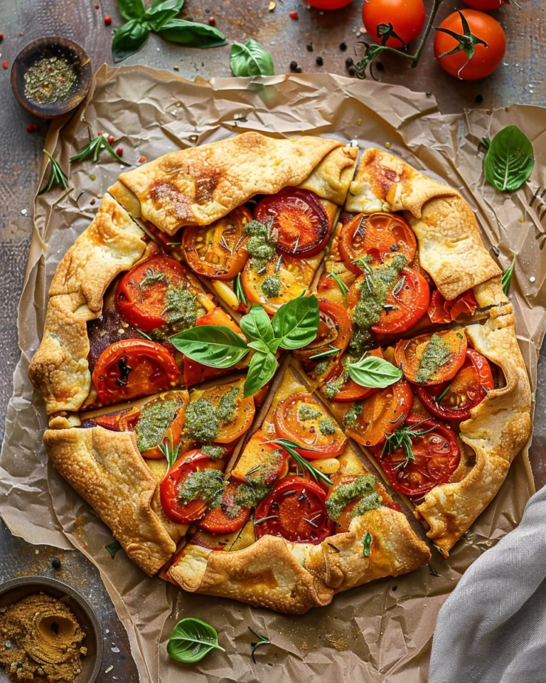 Vegan tomato galette