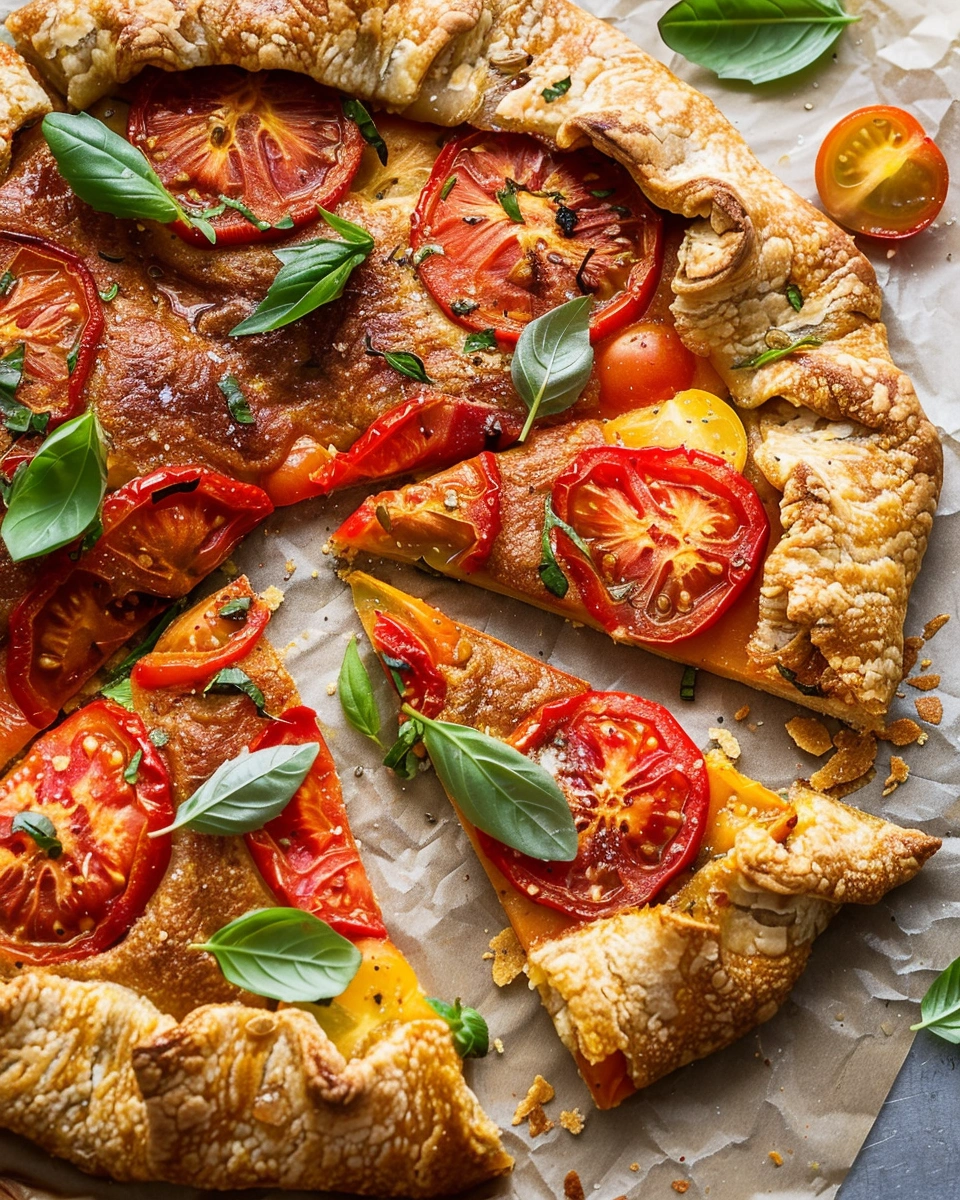 Vegan tomato galette