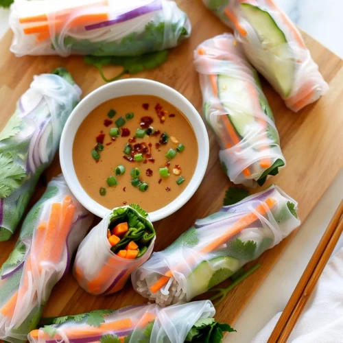 Fresh Spring Rolls with Peanut Sauce