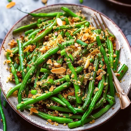 Green beans with breadcrumbs
