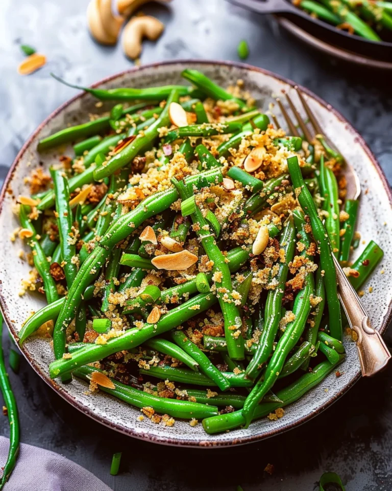 Green beans with breadcrumbs
