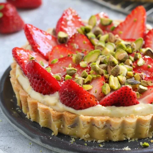 Strawberry Pistachio tart