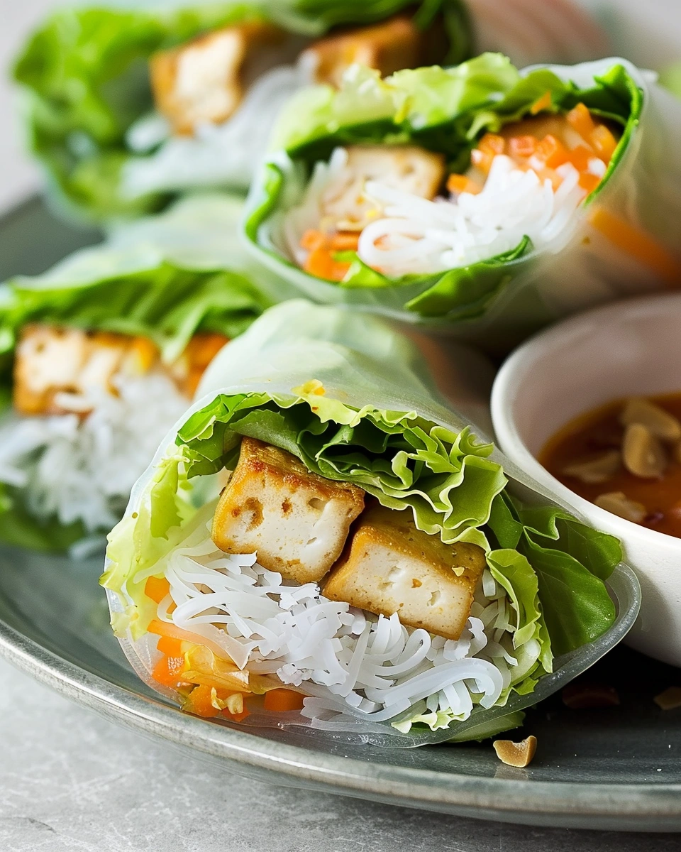 Lemongrass Tofu Fresh Spring Rolls