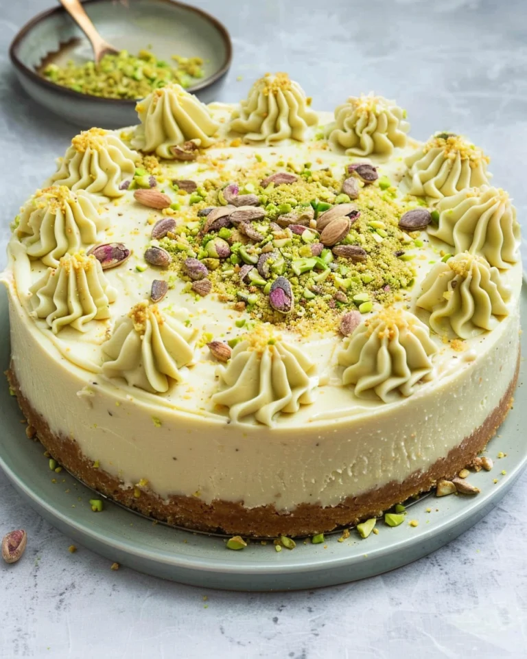 Pistachio cheesecake
