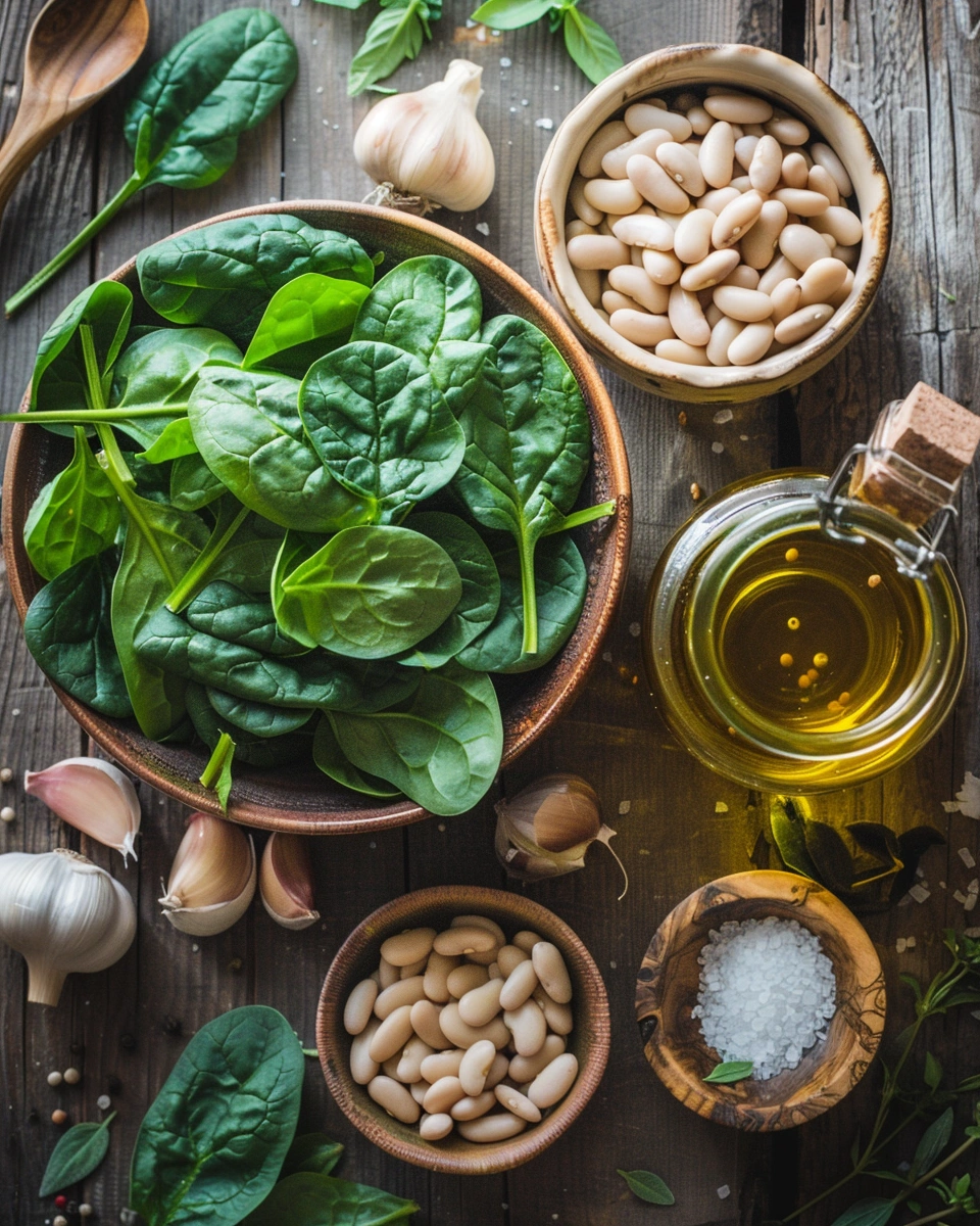 Spinach and White Bean Soup Ingredients