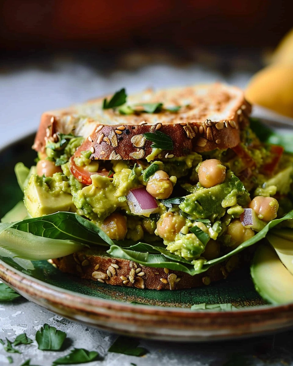 Avocado Chickpea Salad Sandwiches & Lettuce Wraps