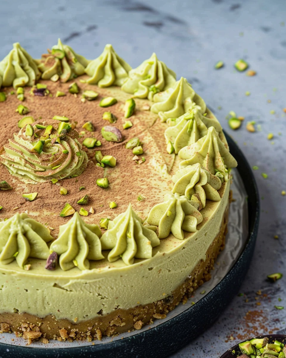 Pistachio cheesecake