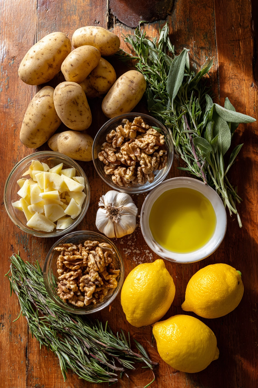 Smashed potatoes with sage pesto Ingredients
