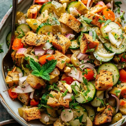 Pickle Panzanella Salad