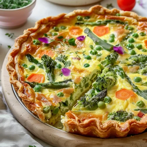 Vegan Spring Vegetable Quiche Recipe Easy Perfect for Brunch