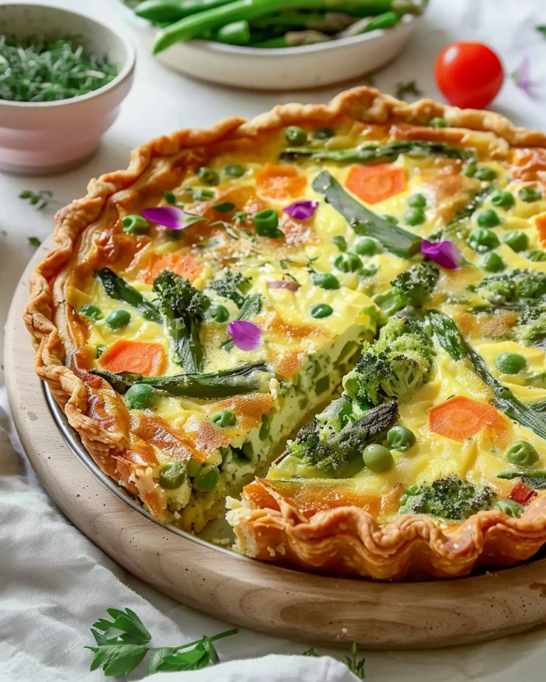 Vegan Spring Vegetable Quiche Recipe Easy Perfect for Brunch