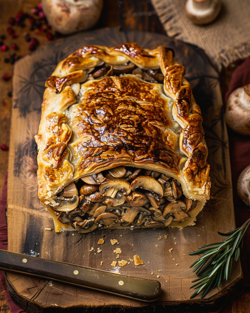 Vegan mushroom pie