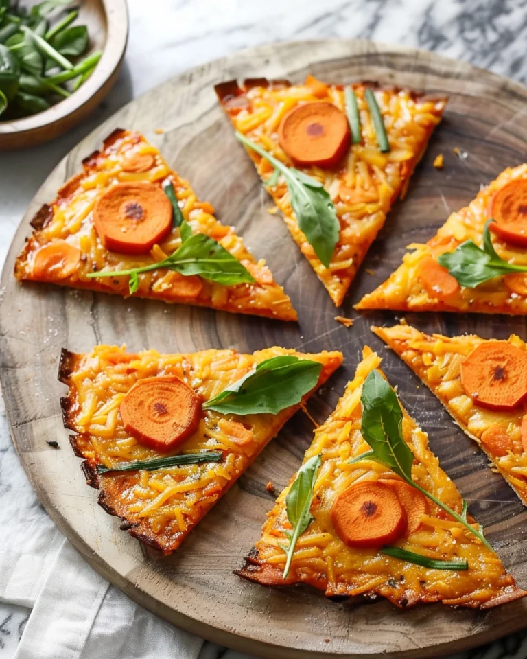 Carrot Pizza Crust with Carrot Sauce