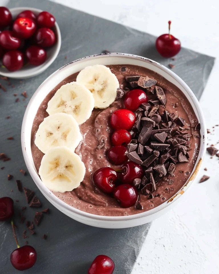 Vegan Chocolate Cherry Smoothie Bowl