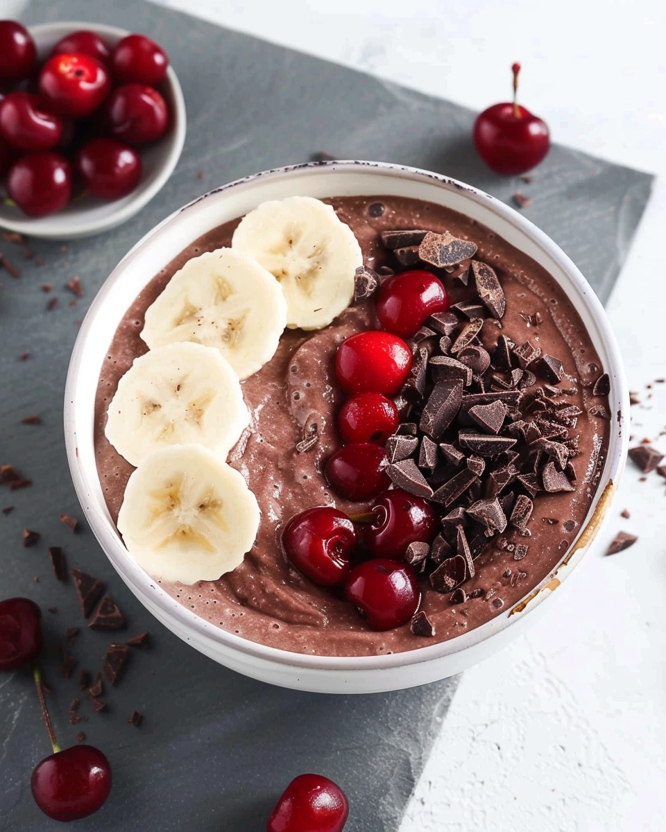 Vegan Chocolate Cherry Smoothie Bowl