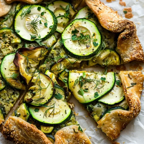 Vegan zucchini galette