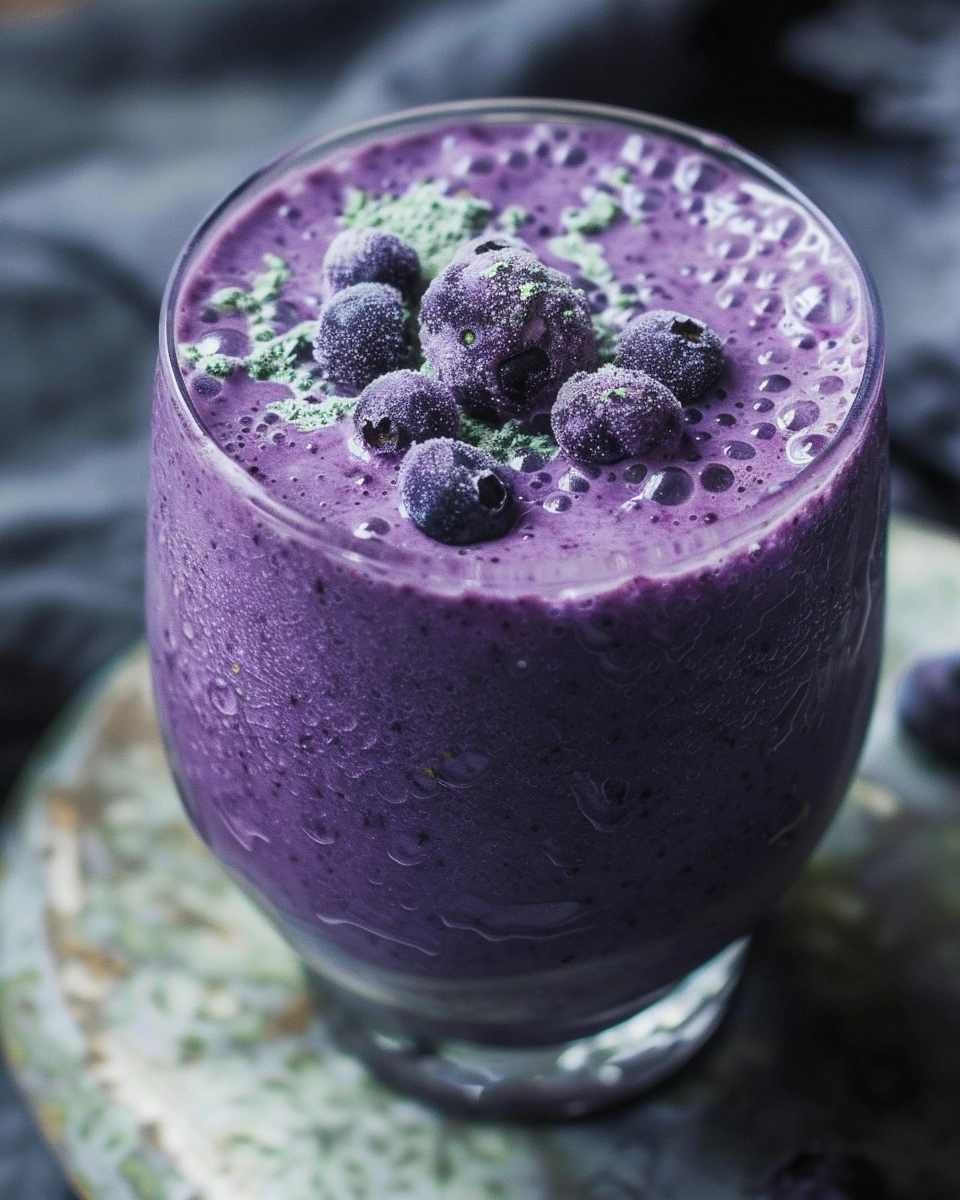 Wild Blueberry Vanilla Matcha Smoothie