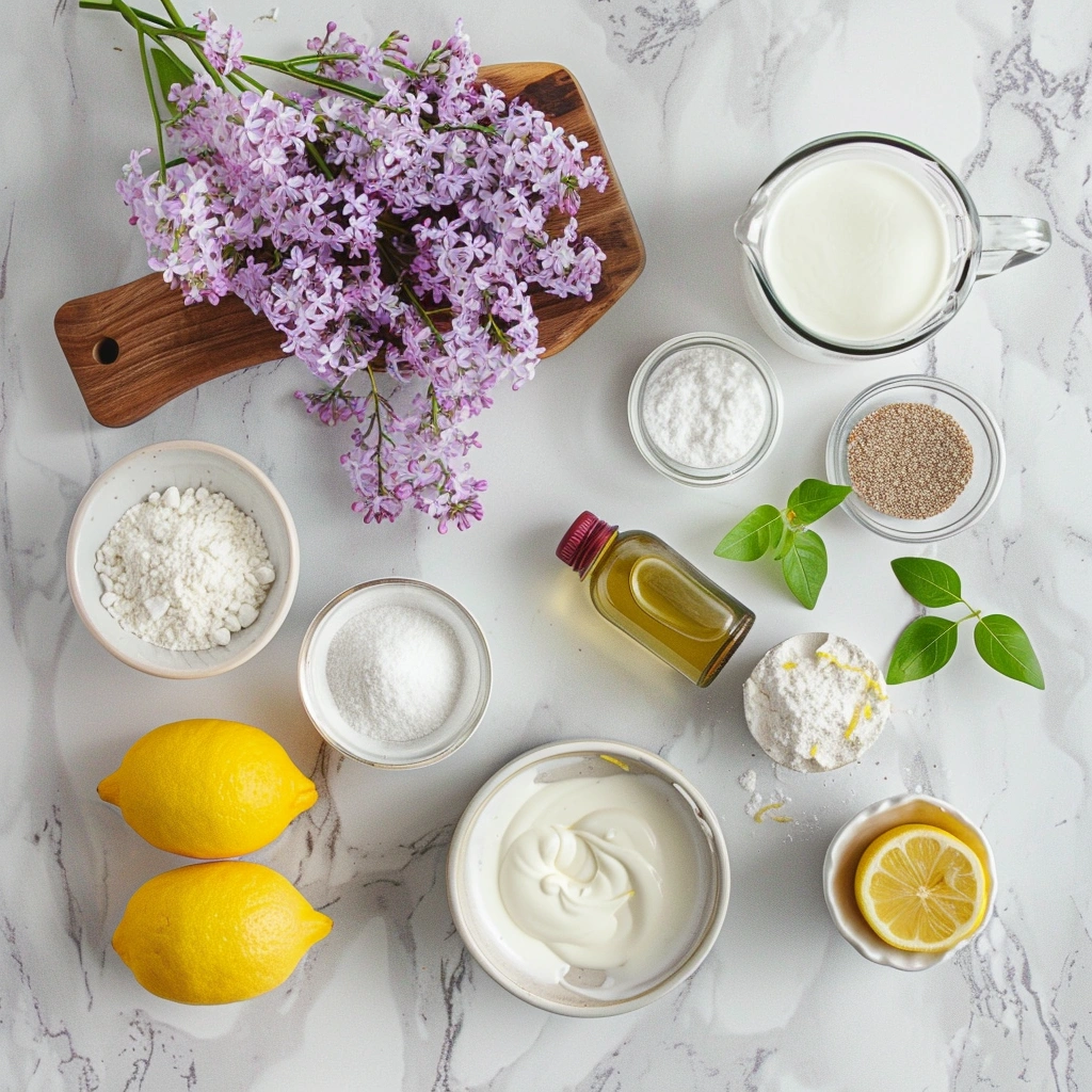 Vegan Lilac Lemon Cake