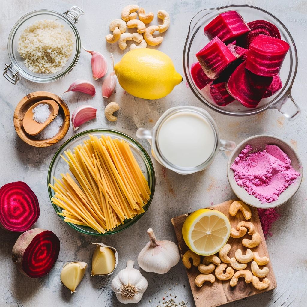Healthy Vegan Pink Pasta