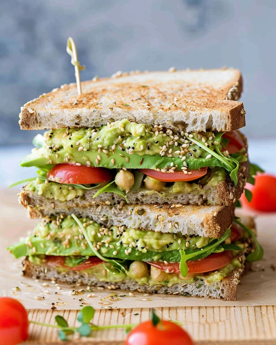 Vegan Hummus Avocado Sandwich