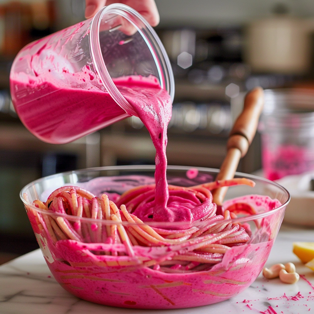 Healthy Vegan Pink Pasta