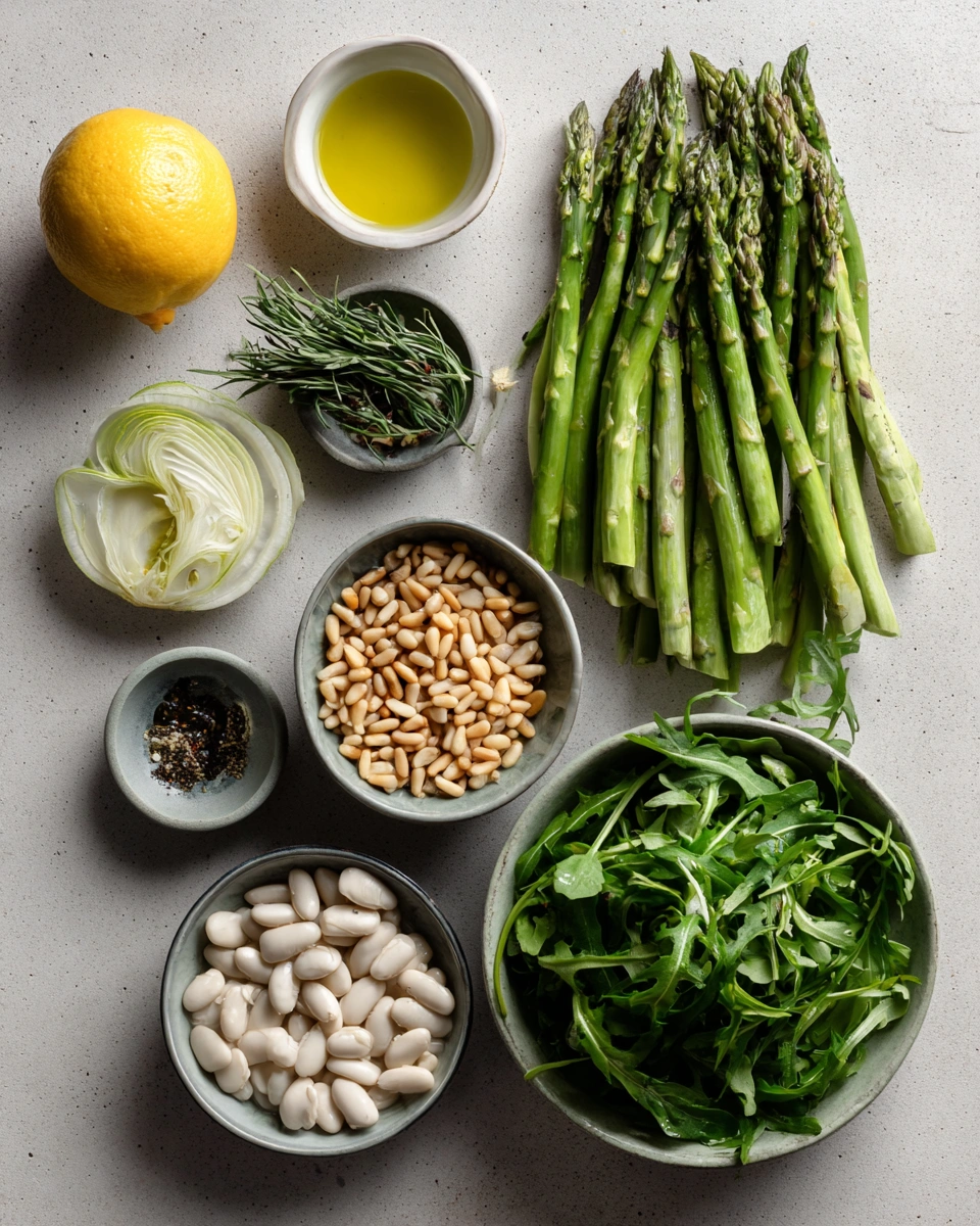 Lemony Shaved Fennel Asparagus Salad
