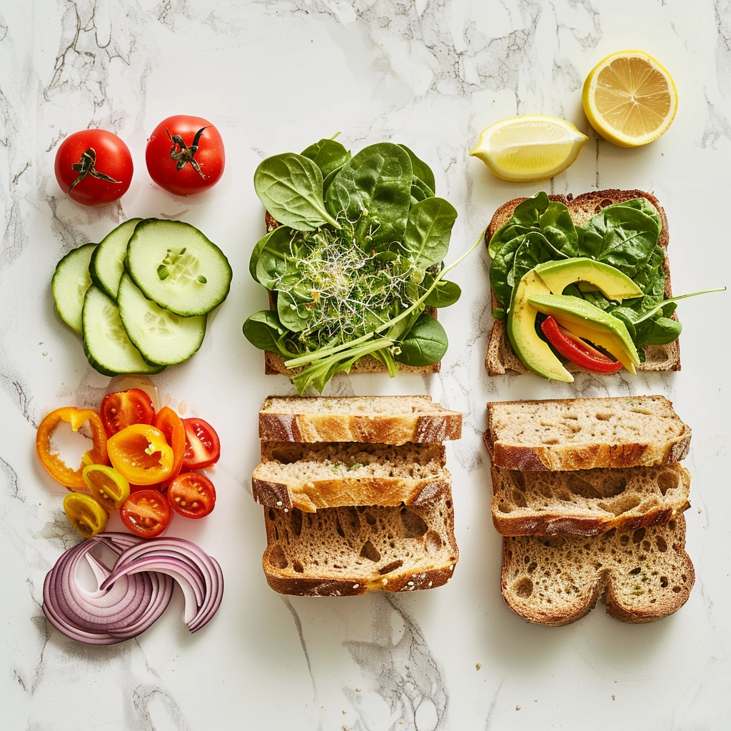 Vegan Hummus Avocado Sandwich