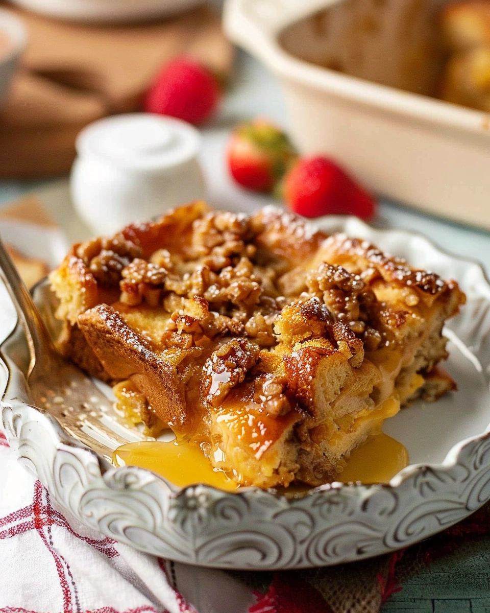 Vegan Overnight Baked French Toast Casserole