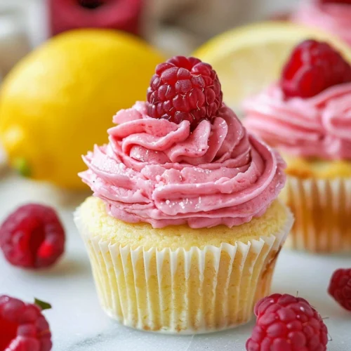 Vegan Lemon Raspberry Cupcakes