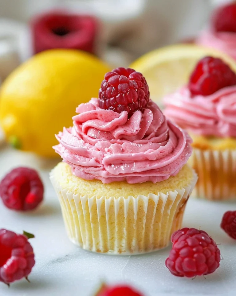 Vegan Lemon Raspberry Cupcakes